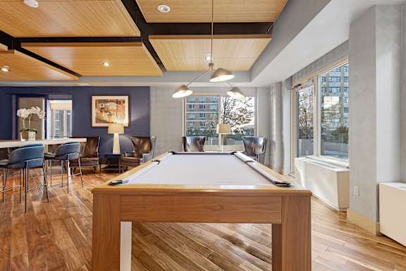 Contemporary Resident Lounge at MARC Apartments, New York