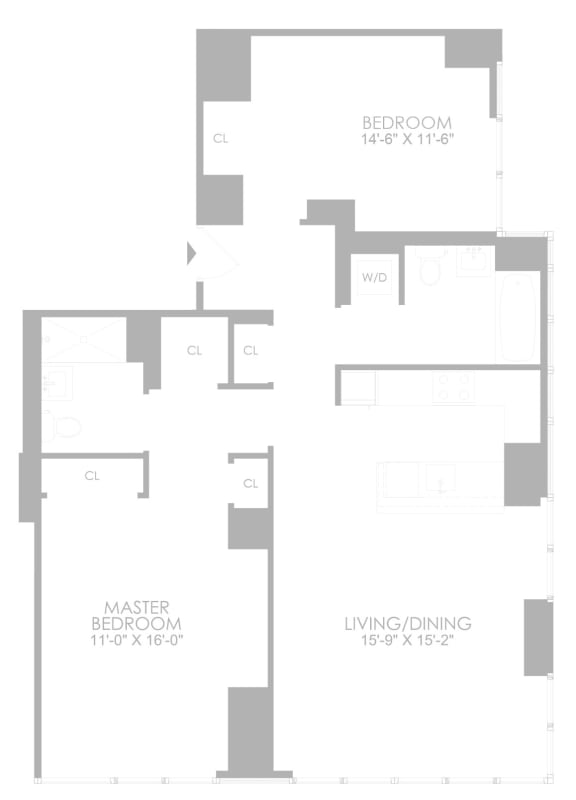 2 bed 2 bath at SKY Apartments, New York, New York