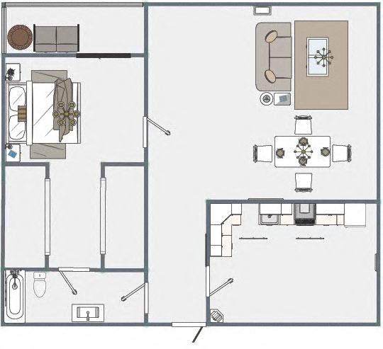a drawing of a floor plan of a house