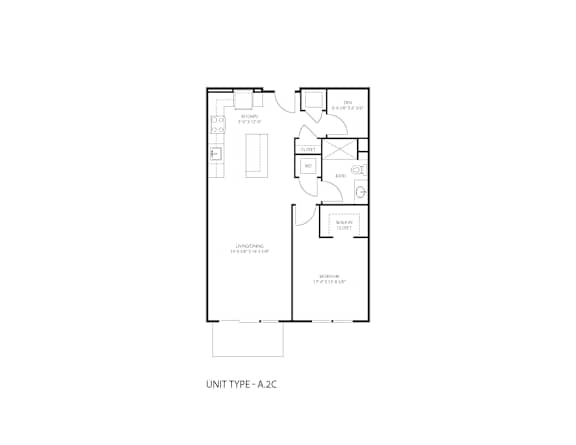 A floor plan of a unit type A-2C is displayed.