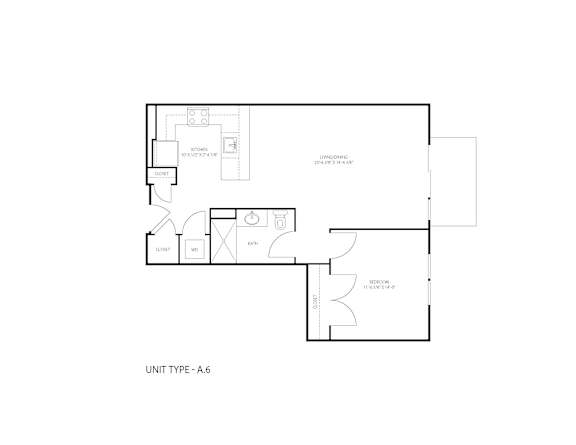 A floor plan of a unit type A.6 is displayed.