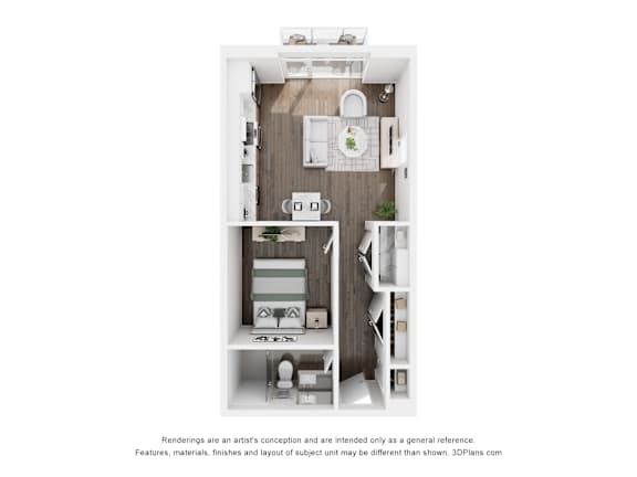a 1 bedroom floor plan apartments at the residences at