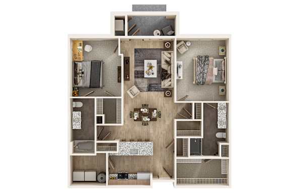 a floor plan of a house with a bedroom and a living room
