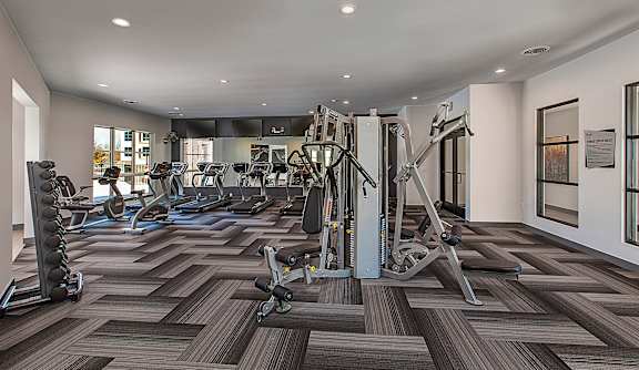 New gym with a variety of equipment