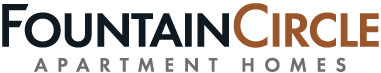 The image is a logo for Fountain Circle Apartment Homes.