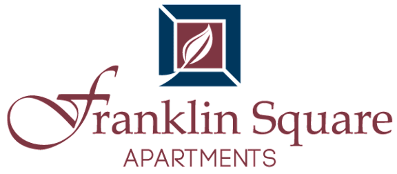 The image is a logo for Franklin Square Apartments.