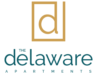 The logo for The Delaware Apartments.