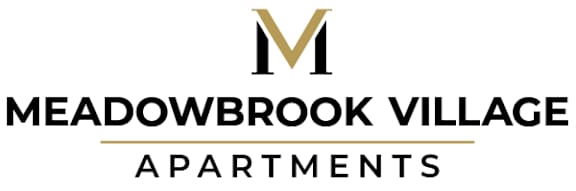 The image is a logo for Meadowbrook Village Apartments.