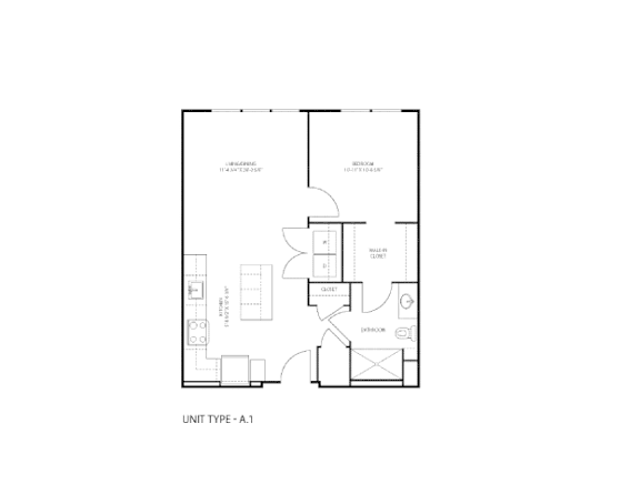 A floor plan of a residential unit with labeled rooms.