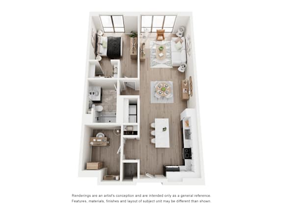 A5 One bedroom w/ den one bath