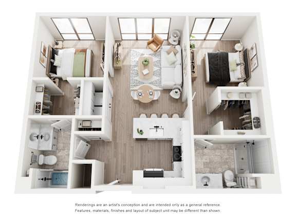 B1B Two bedroom two bath