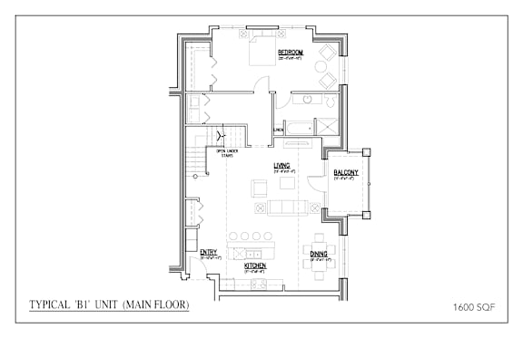 the floor plan of the unit