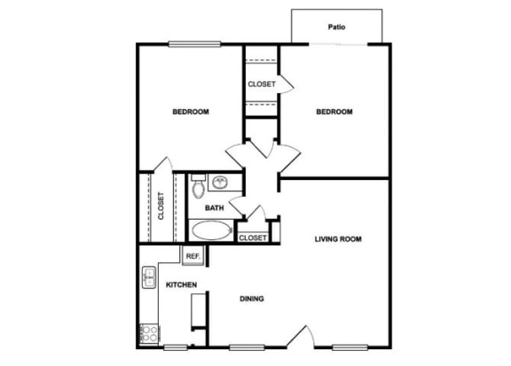 a floor plan of a house with bedroom and living room