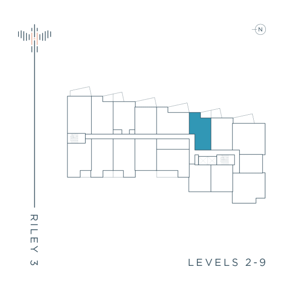 a floor plan of a building with a coordinate system of levels