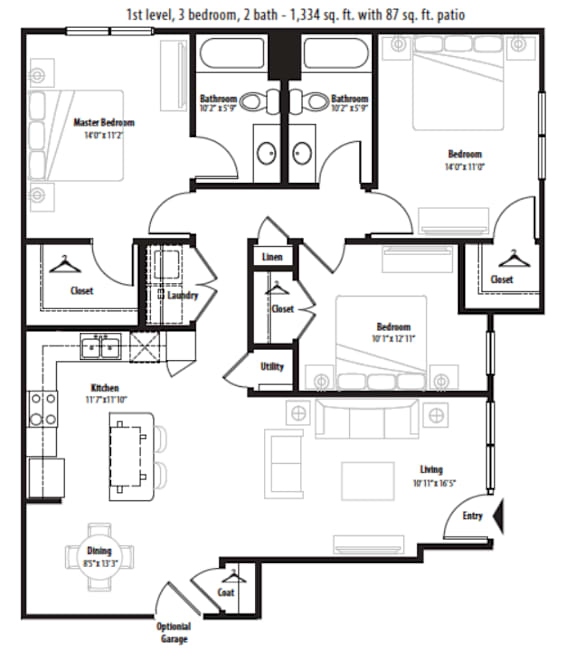 A black and white image of a house floor plan.