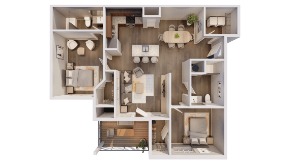 a floor plan of a house with a bedroom and a living room