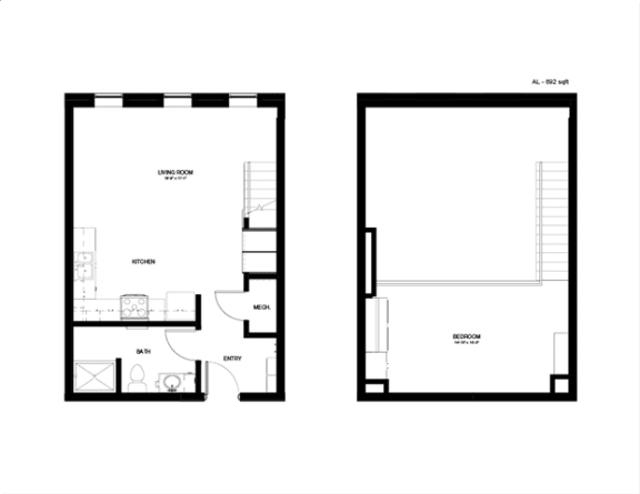 a floor plan of a house with floor plans of two different floors
