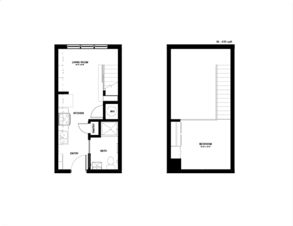 floor plan of the small apartment with roommates