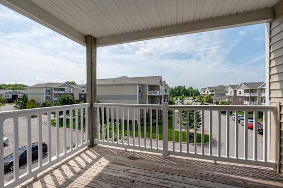 the view from the deck at the enclave at deer run apartments