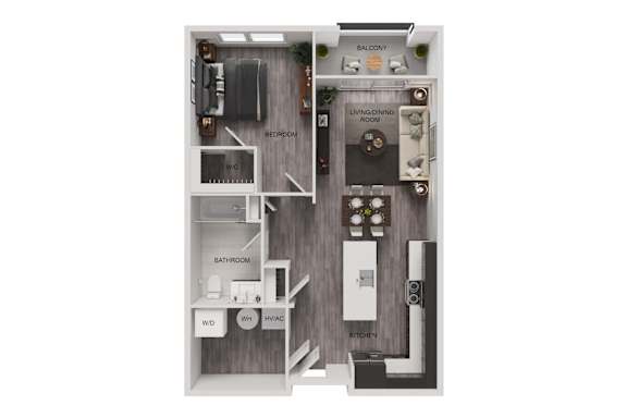 A diagram of a house layout with labeled rooms.
