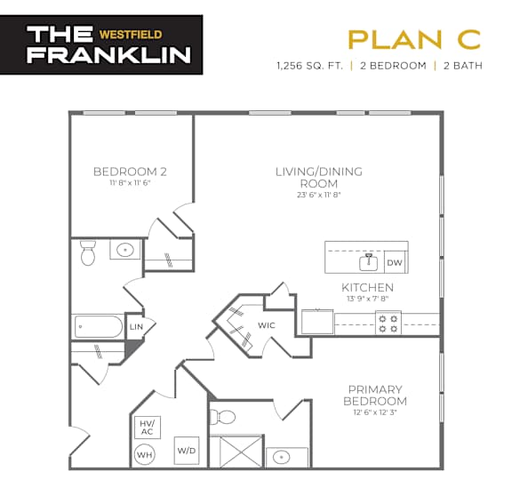 C-1 Floor Plan at The Franklin at Westfield, Westfield New Jersey