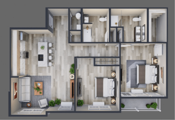 2Bed 2Bath-L at The Franklin at Hillsborough Apartments, Hillsborough, NJ