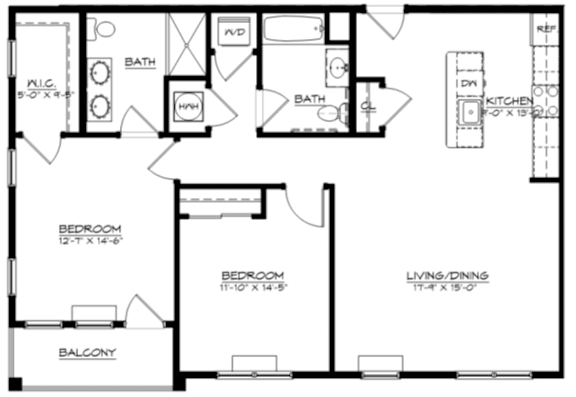 2Bed 2Bath-A at The Franklin at Hillsborough Apartments, NJ,08844
