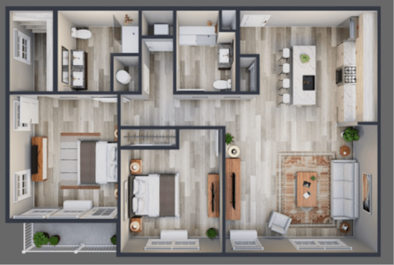 2Bed 2Bath at The Franklin at Hillsborough Apartments, Hillsborough, NJ
