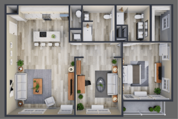1Bed 2Bath-B at The Franklin at Hillsborough Apartments, NJ,08844