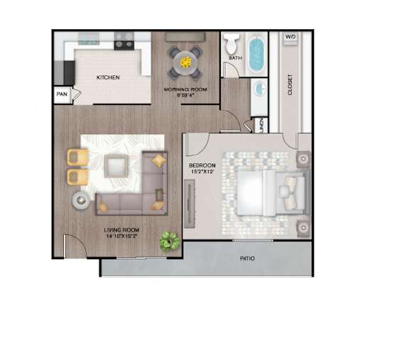 A3 Floor Plan A3 Floor Plan at Latitude 2976, Houston Texas