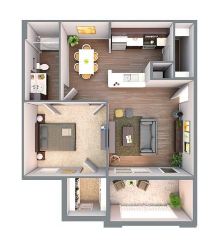 1 bedroom 1 bath at The Maddox Apartments, Centerton