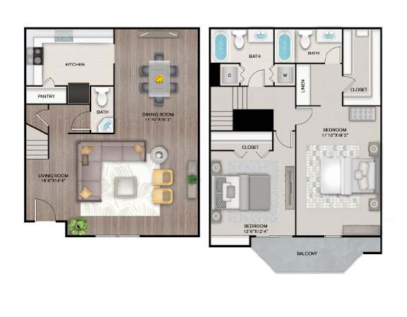 B4 Floor Plan B4 Floor Plan at Latitude 2976, Houston, 77042