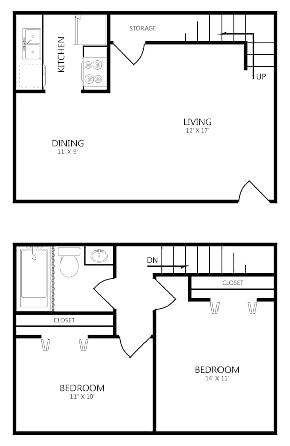 2 bed 2 bath A at 46Eleven Apartments, Dallas, TX