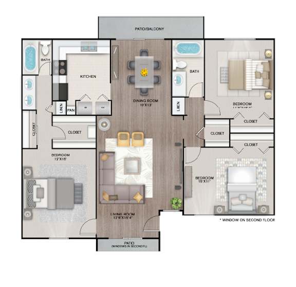 C1 Floor Plan C1 Floor Plan at Latitude 2976, Houston