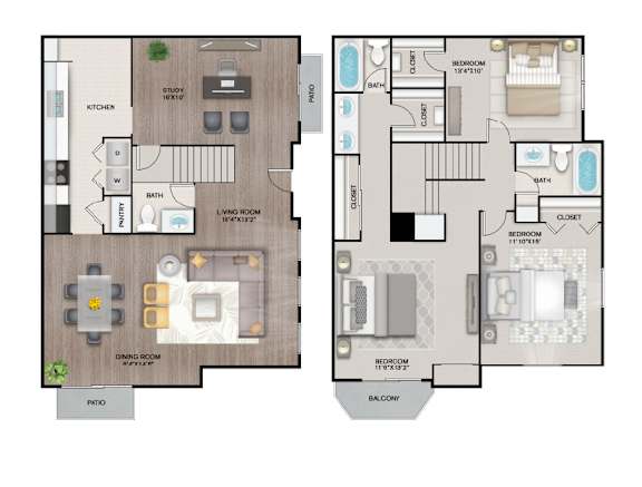 C2 Floor Plan C2 Floor Plan at Latitude 2976, Houston Texas