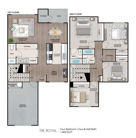 The Royal Floor Plan at Estates at Palm Bay, Fort Walton Beach, 32547