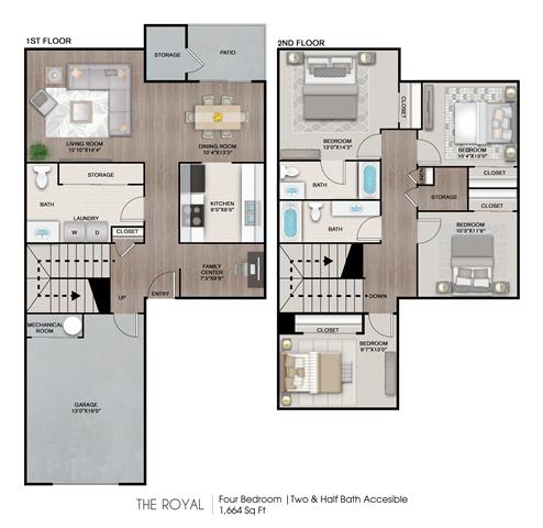The Royal Floor Plan at Estates at Palm Bay, Fort Walton Beach
