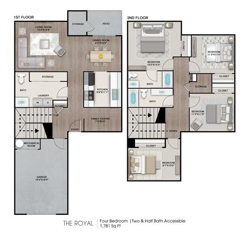The Royal Floor Plan at Estates at Palm Bay, Fort Walton Beach