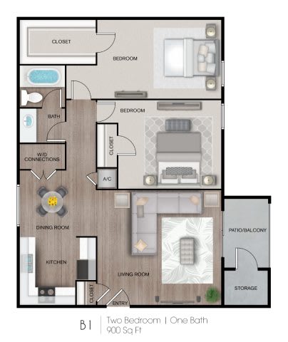 Floor Plan  The Meridian Floor Plan at The Beacon, Huntsville, AL, 35816