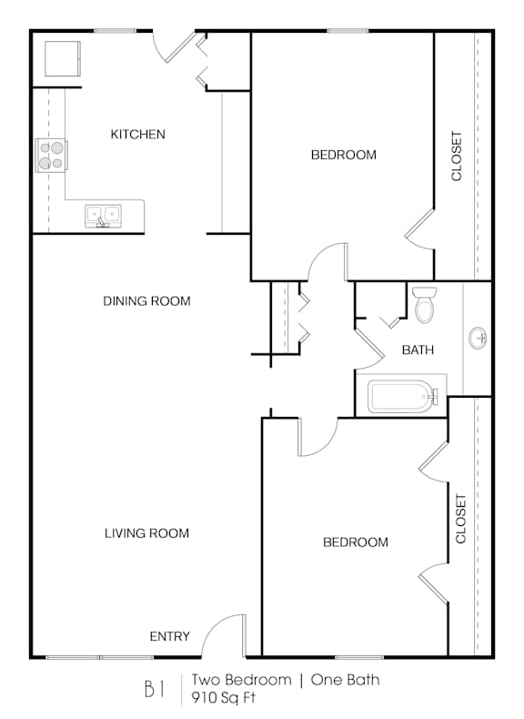 a floor plan of a house with a bedroom and a living room