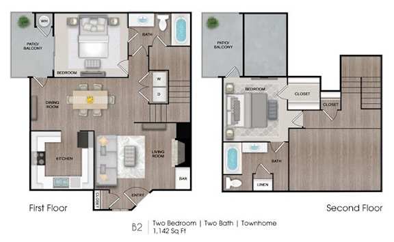 two floor plans of a roommates roommates