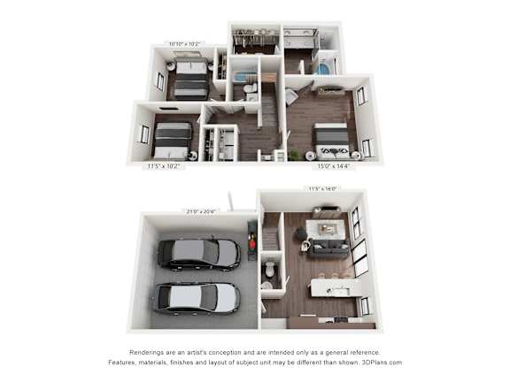 C3 Floor Plan at Arden at Corinth, Corinth