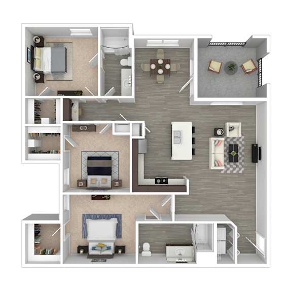 Floor Plan  C1 Floor Plan at 901 Rendon, Burleson