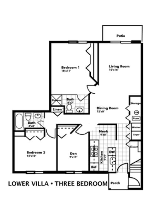 the lower villa floor plan  upper villa  3557