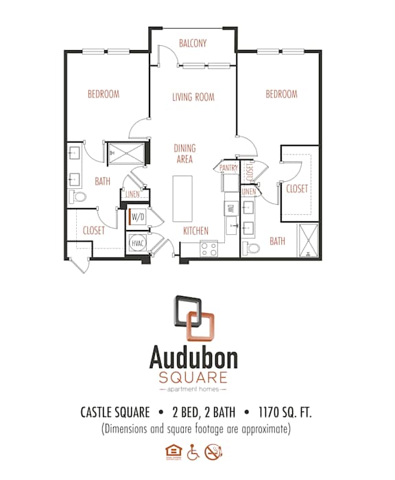 AudubonSquare 2BR 2BA Apartment Home