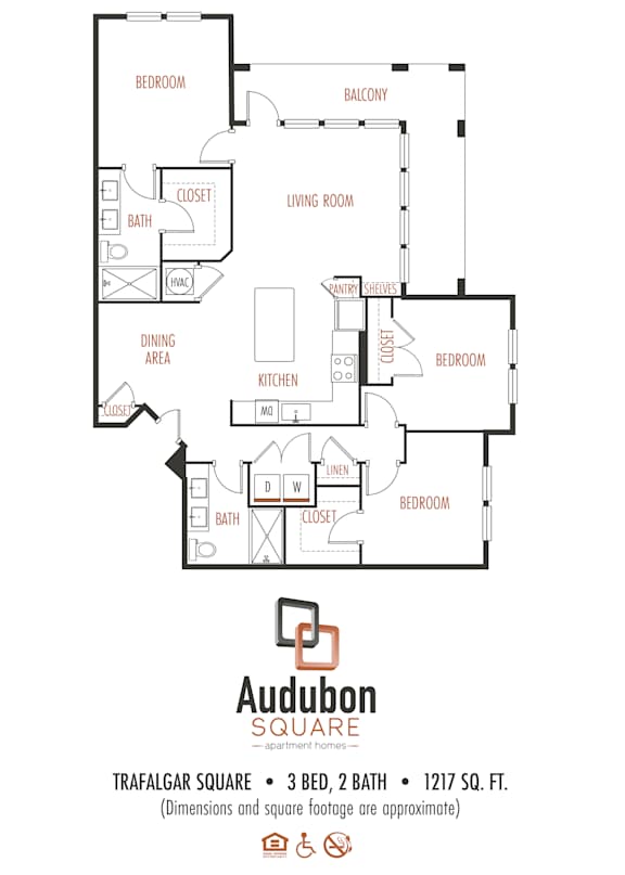 AudubonSquare 3BR 2BA Apartment Home