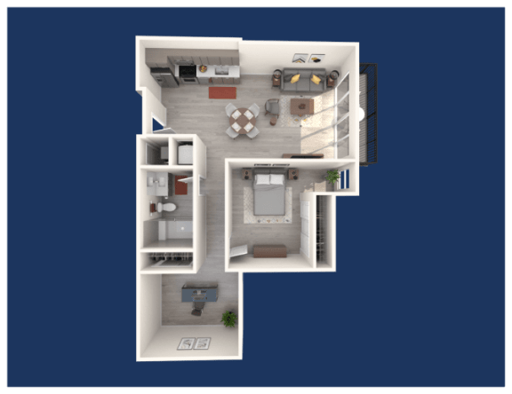 a bedroom floor plan is presented in this image