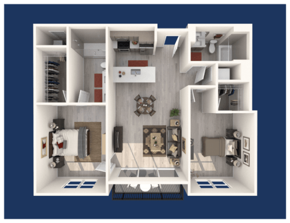 a floor plan of a 1 bedroom apartment