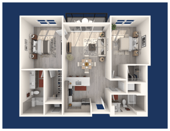 a floor plan of a 1 bedroom apartment