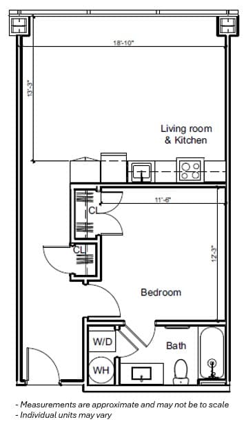 1A v02  at 7 West 7th Apartments, Cincinnati, OH 45202